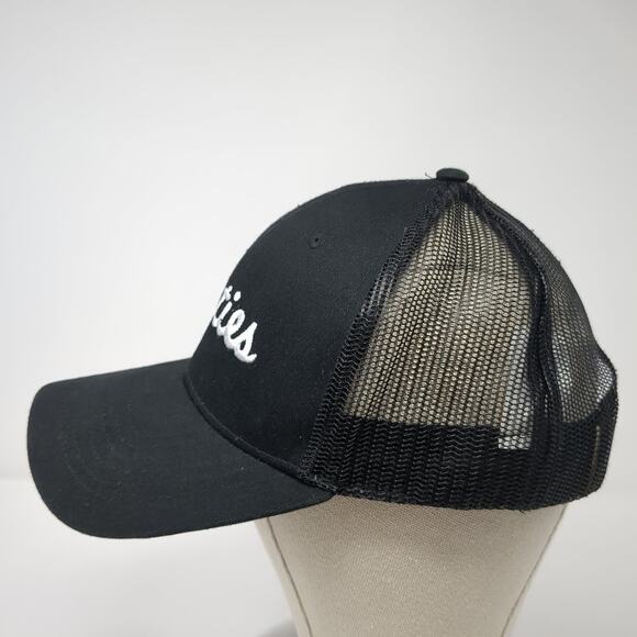 Titties Snapback Trucker Hat Black One Size Adjustable Mesh Back Spencer's - Picture 3 of 10